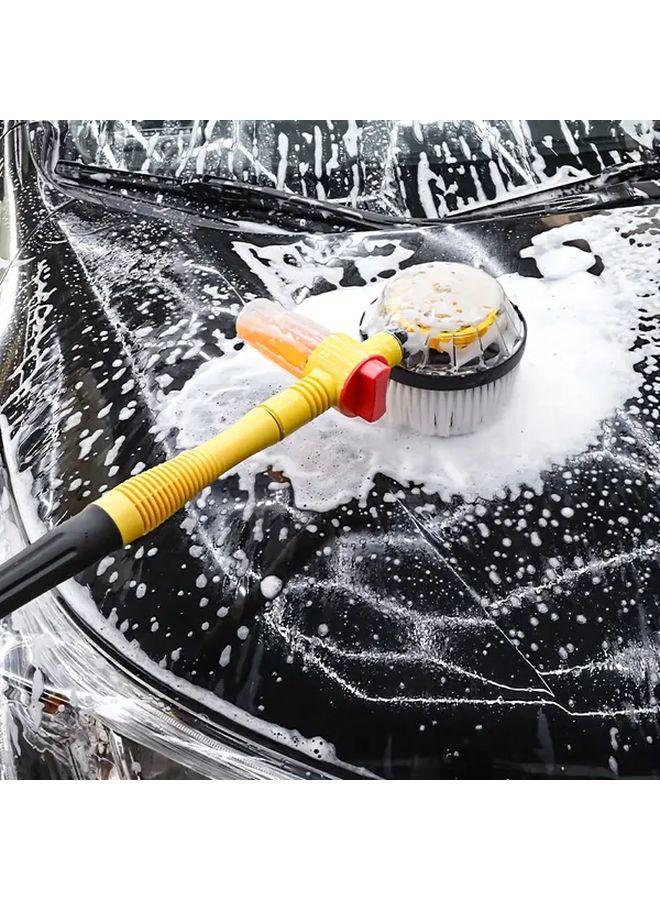 Blue Car Wash Brush Kit 360 Auto Rotating Adjustable High Pressure Vehicle Cleaning Tool - Image 3
